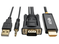 Tripp Lite VGA to HDMI Adapter Converter Cable w Audio & USB Power 1080p 6' 6ft