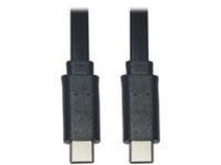Tripp Lite USB C to USB C Cable Flat USB 2.0 M/M Thunderbolt 3 Black 6ft