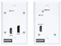 Eaton Tripp Lite Series DisplayPort to HDMI over Cat6 Extender Kit, Wall Plate, 4K 60 Hz, 4:4:4, PoC, HDCP 2.2, 230 ft. (70.1 m), TAA