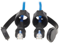 Eaton Tripp Lite Series Industrial Cat6 UTP Ethernet Cable (RJ45 M/M), 100W PoE, CMR-LP, IP68, Blue, 50 ft. (15.24 m)
