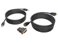 Tripp Lite 10ft HDMI DVI USB KVM Cable Kit USB A/B Keyboard Video Mouse 10'