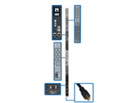 Tripp Lite 8.6kW 3-Phase Monitored PDU, LX Interface, 208/120V Outlets (36 C13/6 C19/3 5-15/20R), LCD, NEMA L21-30P, 1.8m/6 ft. Cord, 0U 1.8m/70in. Height, TAA