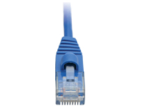 Tripp Lite Cat6a 10G Snagless Molded Slim UTP Network Patch Cable (RJ45 M/M), Blue, 2 ft.