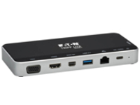 Tripp Lite USB C Docking Station Hub USB Dock Triple Display 4K HDMI VGA USB A/C Gbe