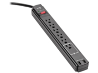 Tripp Lite Protect It! 6-Outlet Surge Protector, 6 ft. Cord, 990 Joules, 2 USB Ports (2.1A), Black Housing