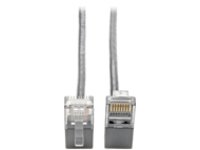 Tripp Lite Cat6 Gigabit Patch Cable Snagless Right-Angle UTP Slim Gray 2ft