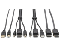 Eaton Tripp Lite Series DisplayPort KVM Cable Kit 4K USB 3.5mm 3xM/3xM USB MM DP MM 10ft