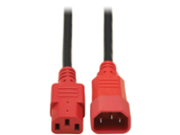 Tripp Lite 4ft Computer Power Cord Extension Cable C14 to C13 Red 10A 18AWG 4'