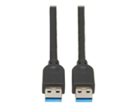 Eaton Tripp Lite Series USB 3.0 SuperSpeed A to A Cable for USB 3.0 All-in-One Keystone/Panel Mount Couplers (M/M), Black, 10 ft. (3 m)