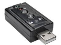 Tripp Lite USB External Sound Card Microphone Speaker Virtual 7.1 Channel