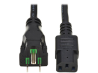 Eaton Tripp Lite Series Safe-IT Antibacterial Hospital-Grade Power Cord, 5-15P to C13