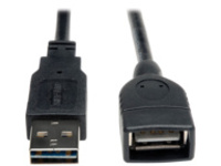 Eaton Tripp Lite Series Universal Reversible USB 2.0 Extension Cable (Reversible A to A M/F), 1 ft. (0.31 m)