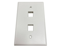 Eaton Tripp Lite Series 2-Port Single-Gang Keystone Wall Plate, Antibacterial, Ivory Matte, TAA