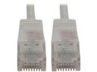 Eaton Tripp Lite Series Cat6a 10G Snagless Molded Slim UTP Ethernet Cable (RJ45 M/M), PoE, White, 1 ft. (0.3 m)