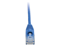 Tripp Lite Cat6a 10G Snagless Molded Slim UTP Network Patch Cable (RJ45 M/M), Blue, 1 ft.