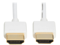 Eaton Tripp Lite Series Slim High-Speed HDMI Cable w Ethernet and Digital Video/Audio UHD 4K 60Hz MM White 6ft