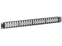 Eaton Tripp Lite Series 48-Port 1U Rack-Mount Unshielded Blank Keystone/Multimedia Patch Panel, RJ45 Ethernet, USB, HDMI, Cat5e/6
