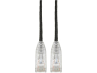 Eaton Tripp Lite Series Cat6 Gigabit Snagless Slim UTP Ethernet Cable (RJ45 M/M), PoE, Black, 6-in. (15.24 cm)