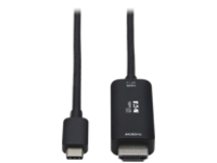 Tripp Lite USB C to HDMI Adapter Cable, 4K 60Hz, HDR, HDCP 2.2, DP 1.4 Alt Mode, Black, 3ft
