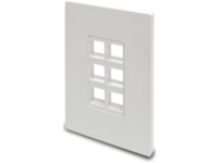 Tripp Lite Single-Gang 6-Port Wall Plate Keystone Cat5/Cat6 USB HDMI Dport RCA