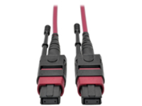 Tripp Lite MTP/MPO Multimode Patch Cable, 12 Fiber, 40/100 GbE, 40/100GBASE-SR4, OM4 Plenum-Rated (F/F), Push/Pull Tab, Magenta, 2 m (6.6 ft.)