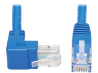 Tripp Lite Up-Angle Cat6 Gigabit Molded UTP Ethernet Cable (RJ45 Right-Angle Up M to RJ45 M), Blue, 15 ft.