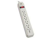 Tripp Lite Protect It! 6-Outlet Surge Protector, 4 ft. Cord, 790 Joules, Diagnostic LED, Light Gray Housing
