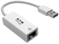 Tripp Lite USB 3.0 SuperSpeed to Gigabit Ethernet NIC Network Adapter RJ45 10/100/1000 White
