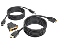Tripp Lite 6ft HDMI DVI USB KVM Cable Kit USB A/B Keyboard Video Mouse 6'