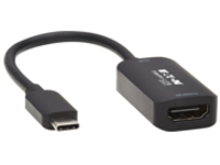 Tripp Lite USB C to HDMI Adapter Cable (M/F), 4K @ 60 Hz, HDR, Thunderbolt 3, Black, 15.24 cm