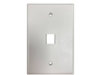 Eaton Tripp Lite Series 1-Port Single-Gang Keystone Wall Plate, Antibacterial, Ivory Matte, TAA