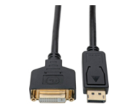 Tripp Lite DisplayPort to DVI Adapter Converter Cable M/F 1080p Black DP to DVI 1ft