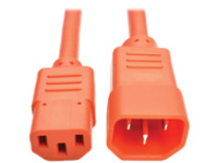 Tripp Lite 6ft Computer Power Extension Cord 10A 18 AWG C14 C13 Orange 6'