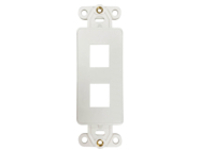Eaton Tripp Lite Series 2-Port Antibacterial Wall-Mount Insert, Decora Style, Vertical, Ivory, TAA