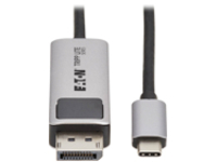 Eaton Tripp Lite Series USB-C to DisplayPort Active Adapter Cable M/M 8K 60Hz 4K 144Hz HDR 4:4:4 HDCP 2.3 Black 3ft