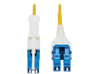 Tripp Lite 400G Duplex Singlemode 9/125 OS2 Fiber Optic Cable (CS-UPC/LC-UPC), Round LSZH Jacket, Yellow, 3 m