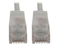 Eaton Tripp Lite Series Cat6a 10G Snagless Molded Slim UTP Ethernet Cable (RJ45 M/M), PoE, White, 10 ft. (3.1 m)