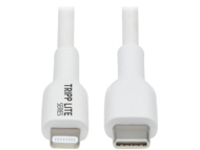Eaton Tripp Lite Series Safe-IT USB-C to Lightning Sync/Charge Antibacterial Cable (M/M), MFi Certified, White, 2 m (6.6 ft.)