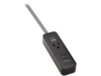 SURGE PROTECTOR POWER STRIP1-OUTLET 2 USB PORTS 2.1A 4FT CORD
