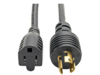 Tripp Lite 1ft Power Cord Adapter Cable 5-15P to 5-15R Heavy Duty 15A 14AWG 1'