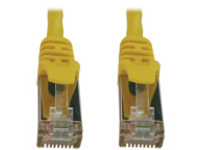 Eaton Tripp Lite Series Cat6a 10G Snagless Shielded Slim STP Ethernet Cable (RJ45 M/M), PoE, Yellow, 3 ft. (0.9 m)