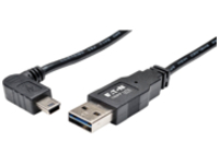 Tripp Lite 6ft USB 2.0 High Speed Cable Reversible A to Right Angle 5Pin Mini B M/M 6'