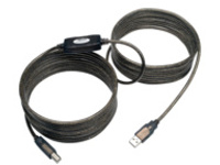 Eaton Tripp Lite Series 25ft USB 2.0 Hi-Speed Active Repeater Cable USB-A to USB-B M/M 25'