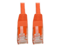 Tripp Lite Premium Cat5/Cat5e/Cat6 Gigabit Molded Patch Cable, 24 AWG, 550 MHz/1 Gbps (RJ45 M/M), Orange, 15 ft.