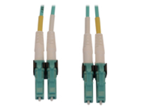 Eaton Tripp Lite Series 400G Multimode 50/125 OM4 Switchable Fiber Optic Cable (Duplex LC-PC M/M), LSZH, Aqua, 10 m (32.8 ft.)