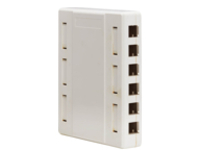 SURFACE-MOUNT BOX FOR KEYSTONE JACKS 12 PORTS WHITE