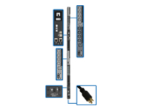 Tripp Lite 10kW 3-Phase Switched PDU, LX Interface, 200/208/240V Outlets (24 C13/6 C19), LCD, NEMA L2130P, 3m/10 ft. Cord, 0U 1.8m/70 in. Height, TAA