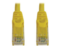 Eaton Tripp Lite Series Cat6a 10G Snagless Molded UTP Ethernet Cable (RJ45 M/M), PoE, Yellow, 25 ft. (7.6 m)