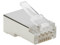 Eaton Tripp Lite Series Cat6 RJ45 Pass-Through FTP Modular Plug, 100 Pack