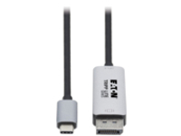 Eaton Tripp Lite Series USB C to DisplayPort Adapter Cable (M/M), 8K UHD, DisplayPort 1.4, Black/Silver, 3 ft.